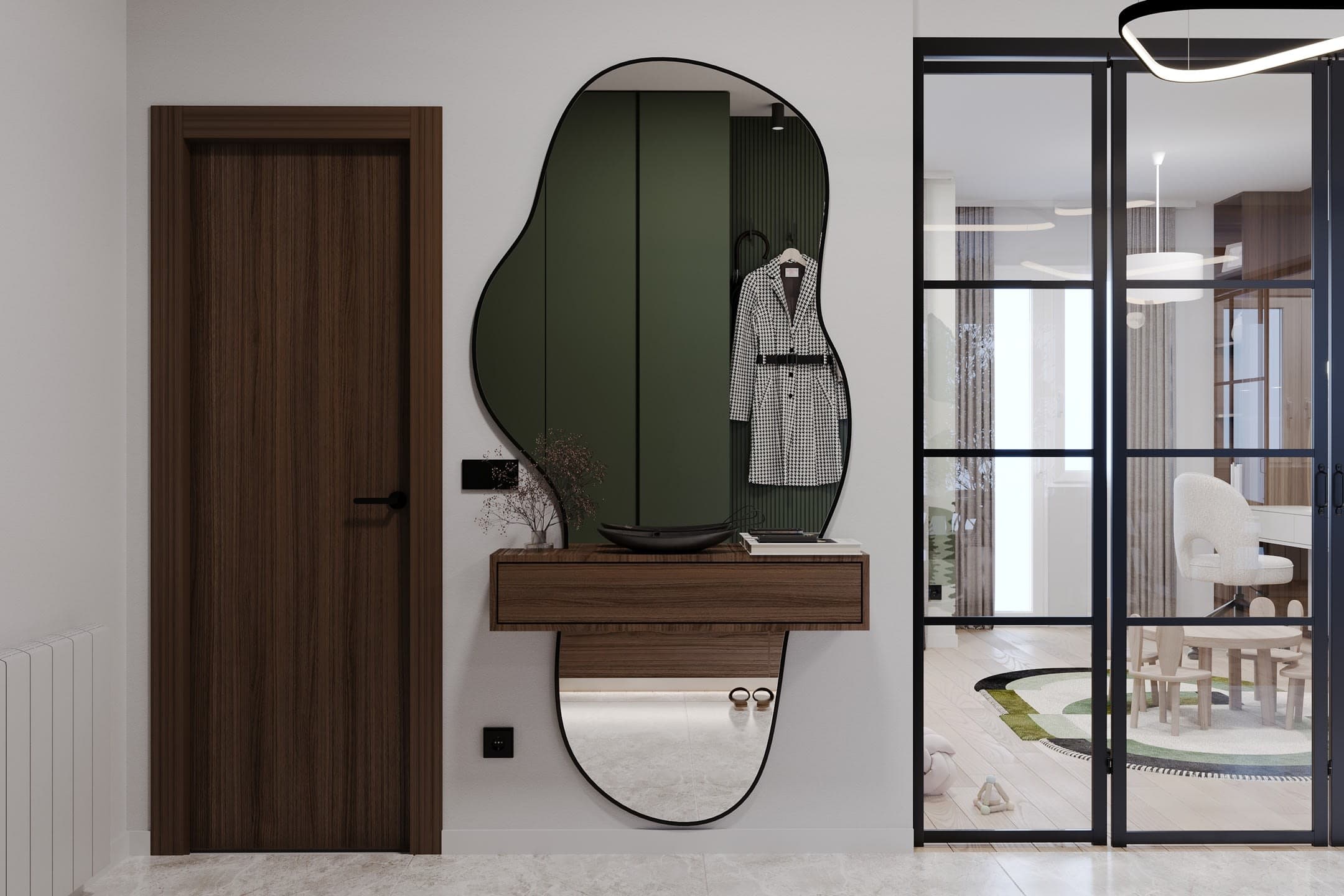 Модерен Стан со Зелен Акцент — Внатрешен Дизајн, Скопје 3