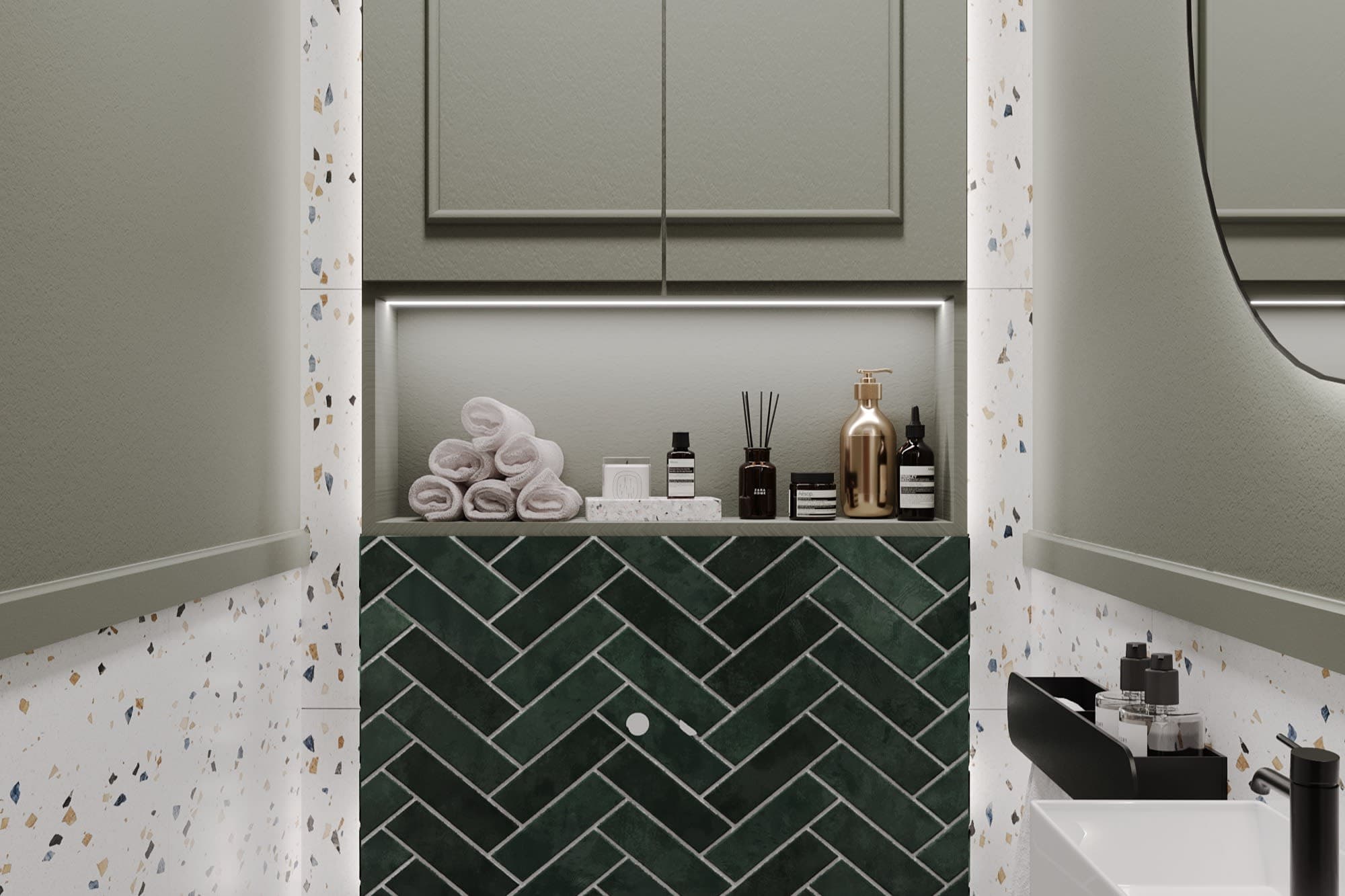 Модерен Стан со Зелен Акцент — Внатрешен Дизајн, Скопје 5