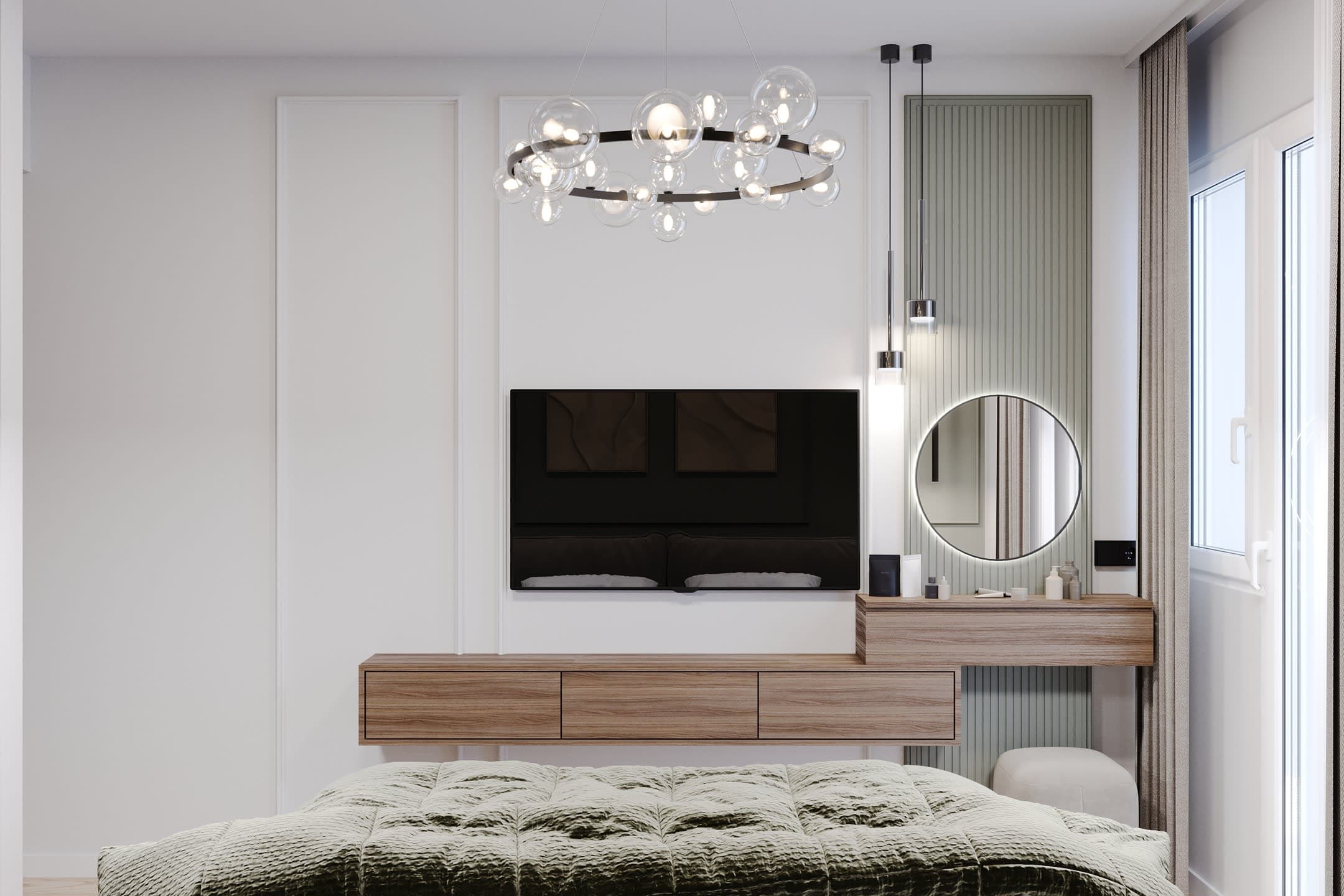 Модерен Стан со Зелен Акцент — Внатрешен Дизајн, Скопје 12