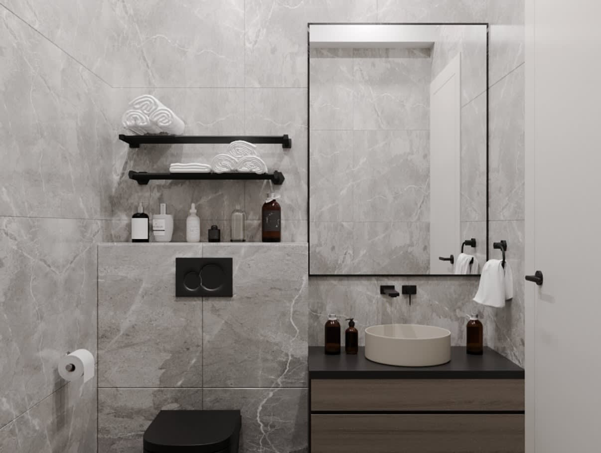 Модерен Стан со Темна Естетика — Внатрешен Дизајн, Скопје 5