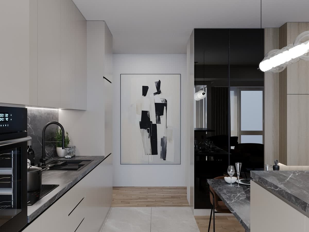 Модерен Стан со Темна Естетика — Внатрешен Дизајн, Скопје 15